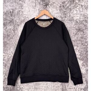 ALO Yoga Black Quilted Sweatshirt